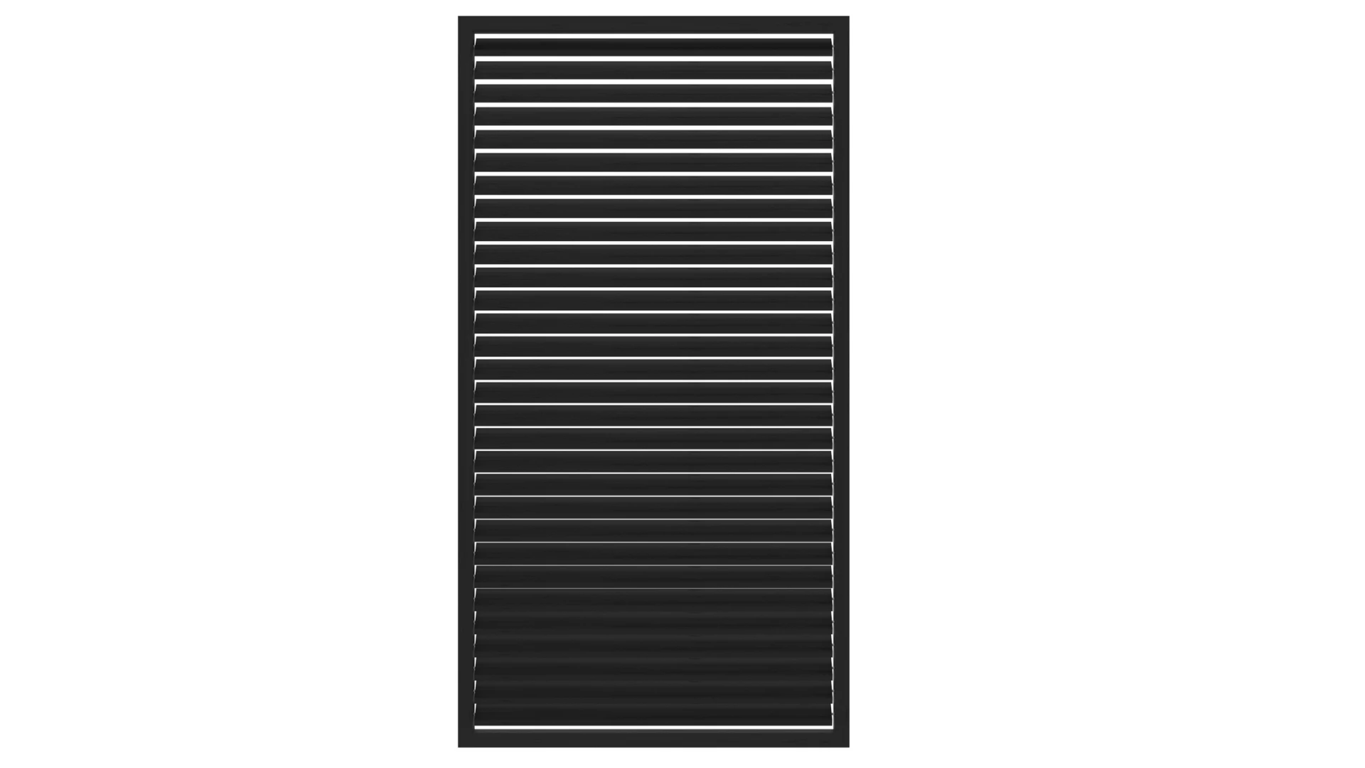 Vuren Shutter Scherm 90 x 224 cm Zwart Gespoten - Afbeelding 1